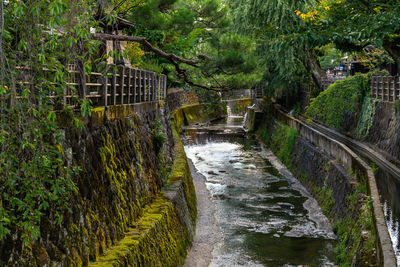 A picturesque small canal in takayama, a beautiful old town in the hearth of japan alps