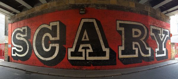 Close-up of red wall