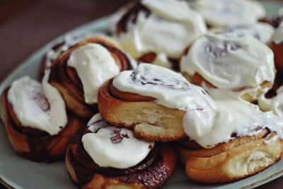 Close-up of dessert in plate