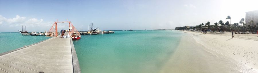 Panoramic view of beach