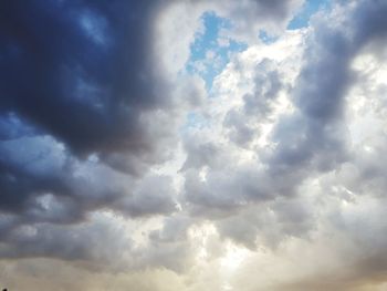 Low angle view of clouds in sky