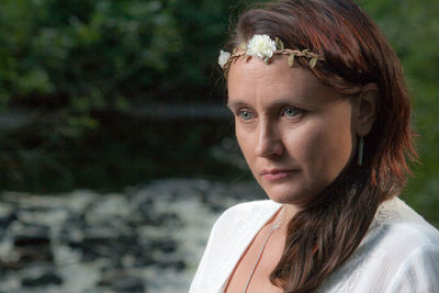 Portrait of young woman