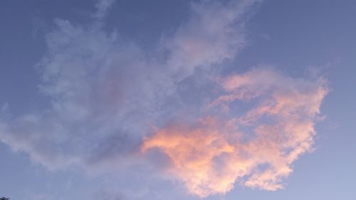 Low angle view of cloudy sky