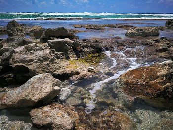 Scenic view of sea against sky