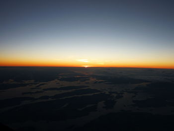 Scenic view of landscape at sunset