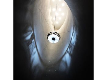 Directly below shot of illuminated pendant light