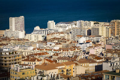 High angle view of cityscape