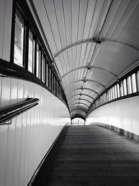 View of empty subway tunnel