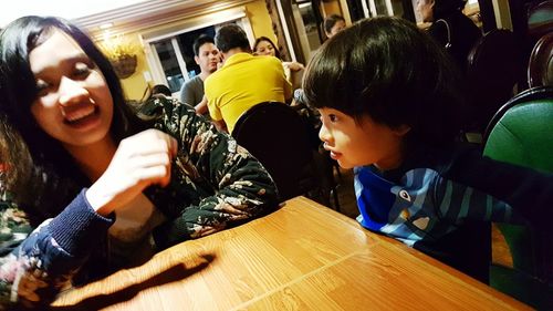 Young man looking away