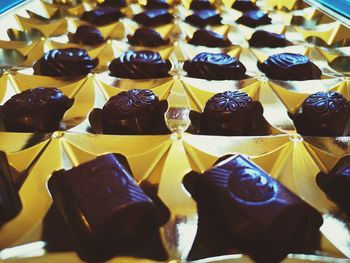 Close-up of cupcakes on table