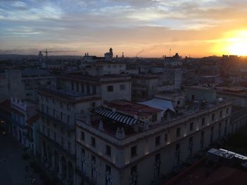 City at sunset