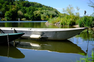 Boats in lake