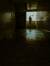 Man walking in subway