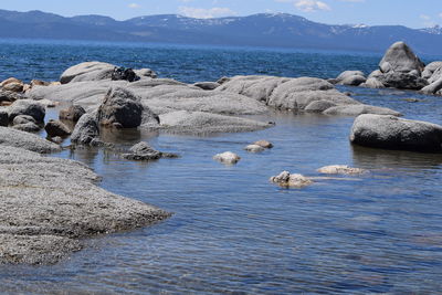 Rock formations in sea