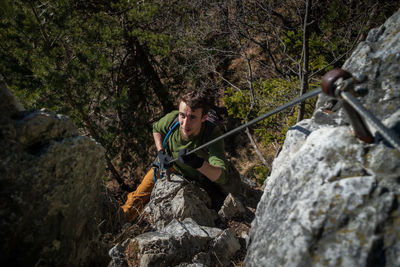 Via ferrata climbing in slovenia