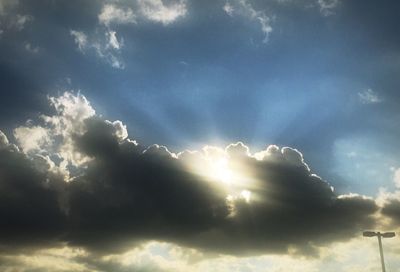 Low angle view of cloudy sky