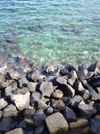 Rocks in water