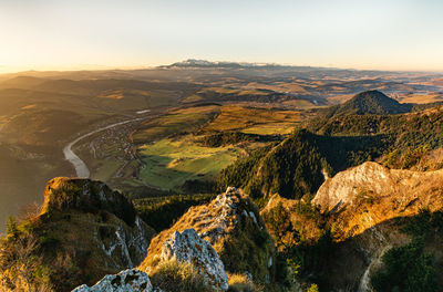 Aerial view of landscape against sky