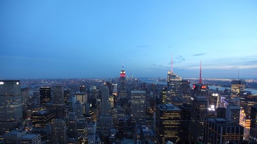 New york cityscape in the evening