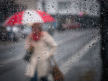 Raindrops on glass window