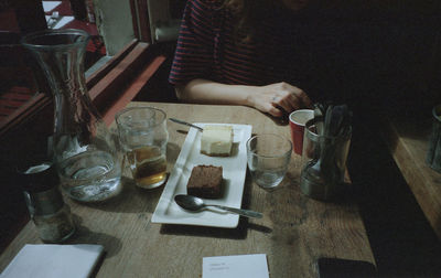 Close-up of food on table