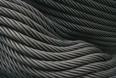 Full frame shot of abstract background made by metal cable