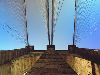 Brooklyn bridge worms eye view