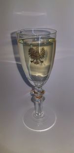 Close-up of wine glass on table