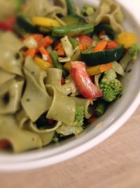 Close-up of meal served in plate