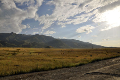 Scenic view of landscape against sky