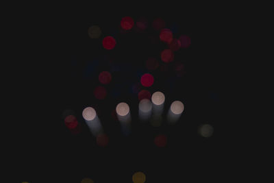 Defocused image of illuminated lights