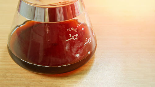 Close-up of drink on table