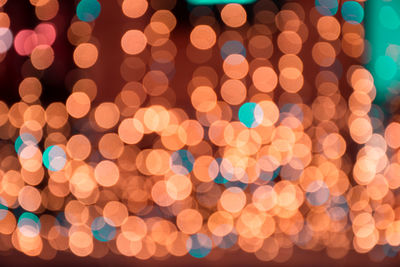 Defocused image of illuminated lights