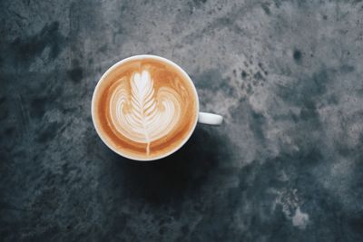 High angle view of coffee