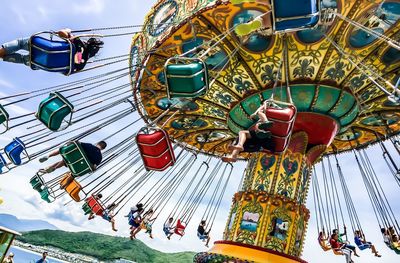 Low angle view of ferris wheel