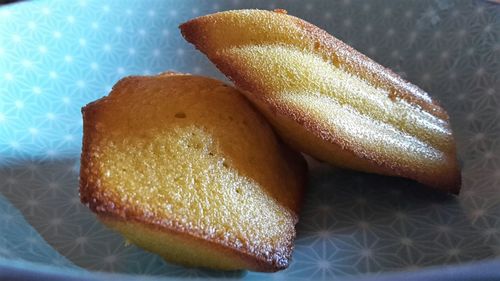 High angle view of bread