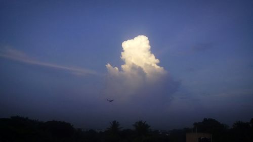 Vapor trail in sky