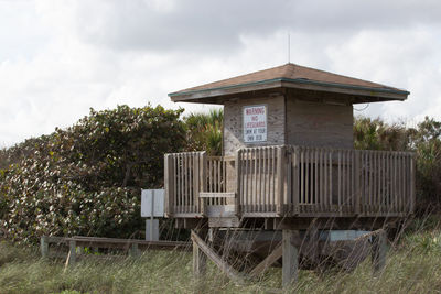 Built structure against cloudy sky