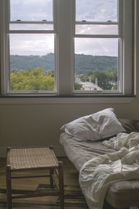 Table by bed at home