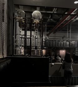 Rear view of people in restaurant