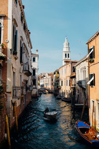 Canal amidst buildings in city