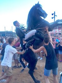 Group of people dancing on stage