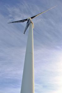 Low angle view of windmill