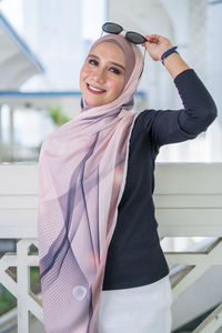 Portrait of a smiling young woman