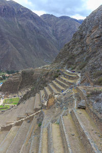 High angle view of road passing through landscape