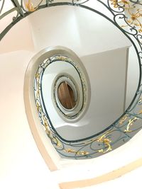 Low angle view of spiral staircase