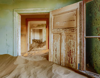 Interior of abandoned house