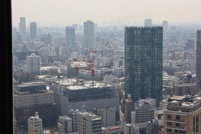 View to tokyo city from the skxyscraper