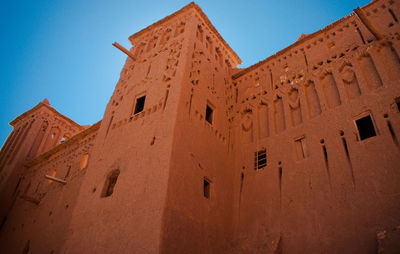 Low angle view of castle against clear sky