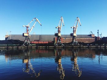 Cranes at commercial dock